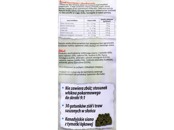 Beaphar Nature, 750 g, Kaniini, A-vitamiini, B1-vitamiini, B12-vitamiini, B2-vitamiini, B6-vitamiini, B9-vitamiini (foliinsyreeni), C-vitamiini,...