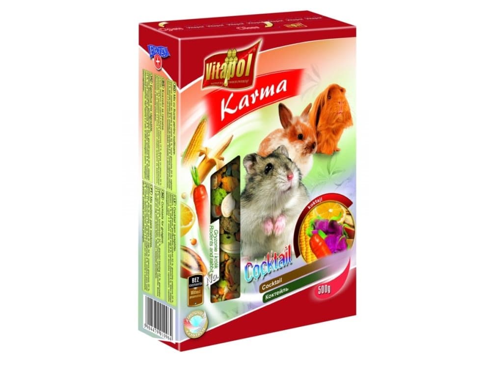 Vitapol zvp-1096, Snack, 500 g, Kanin, Vitamin A, Vitamin B2, Vitamin B3, Vitamin D, Vitamin E, wheat, barley, wheat bran, sunflower seed meal, alfal