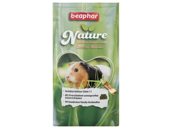 Beaphar Nature, Granuler, 1,25 kg, Guinea gris, Vitamin A, Vitamin B1, Vitamin B12, Vitamin B2, Vitamin B6, Vitamin B9 (folic acid), Vitamin C,..., K