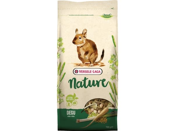 Versele-Laga Degu Nature, Matbit, 2,3 kg, Degu, Vitamin A, Vitamin D3, Vitamin E, Kopper, Kobbersulfat, Jod, Strykejern, Mangan, Selen, Zink, 14,5%