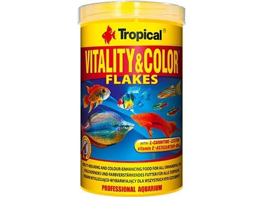 Tropical Vitality&amp;Color vitaliserande och färgande foder för fisk 500ml/100g
