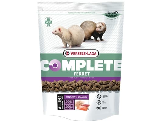 Versele-Laga Ferret 750g, Matbit, 750 g, Vitamin D3, Vitamin E, Poultry (chicken 42%, turkey 6%, duck 2%), Potatoes, Animal fat, Peas, Beet pulp, Cel