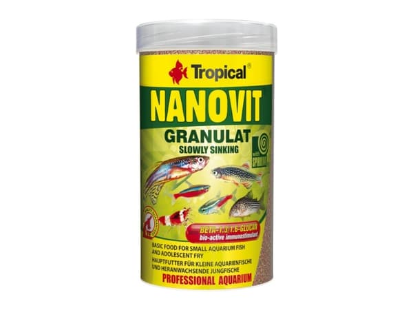 TROPICAL Nanovit Granules - ruokaa akvaariokaloille - 100 ml/70 g