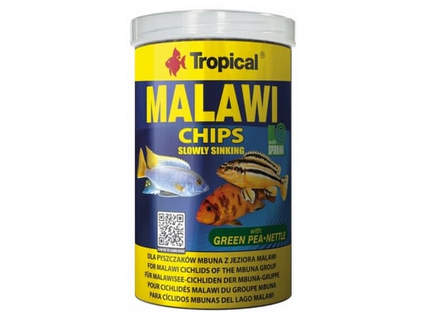 TROPICAL Malawi Chips - akvariefiskfoder - 1000 ml/520 g