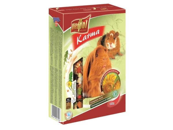 Vitapol zvp-1302, Høy, 1 kg, Guinea gris, Vitamin C, Vitamin E, Vitamin K
