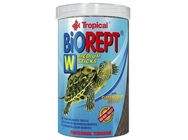 Tropical Biorept W, Akvariefisk, Tør fiskefoder, Pind, A-vitamiini, C-vitamiini, D3-vitamiini, E-vitamiini, Kobber, Kobbersulfat, Jod, Jern, Molybdee