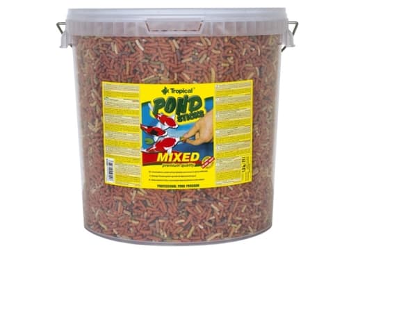 Tropical Pond Sticks Mixed, Damfisk, Tørr fiskemat, Stang, Vitamin A, Vitamin C, Vitamin D3, Vitamin E, 23%, 3%