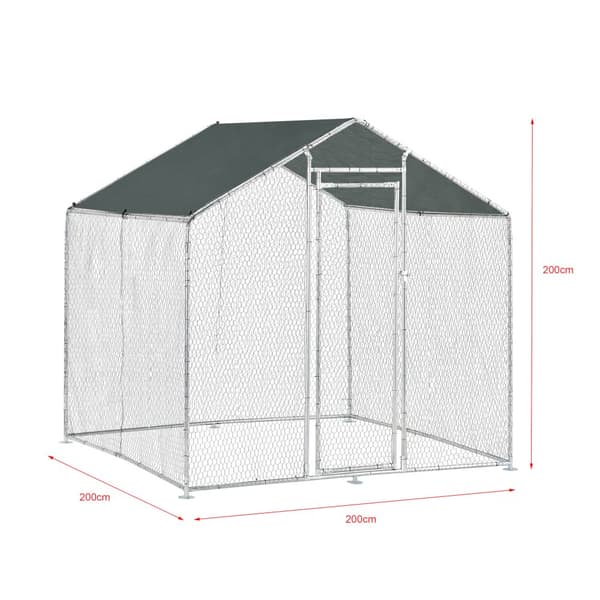Hönsbur 2x2x2m galvaniserat stål [pro.tec]