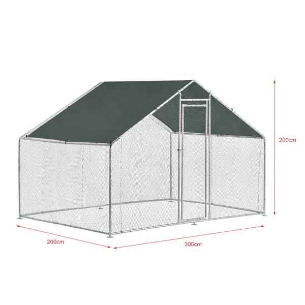 Hönsbur 3x2x2m galvaniserat stål [pro.tec]