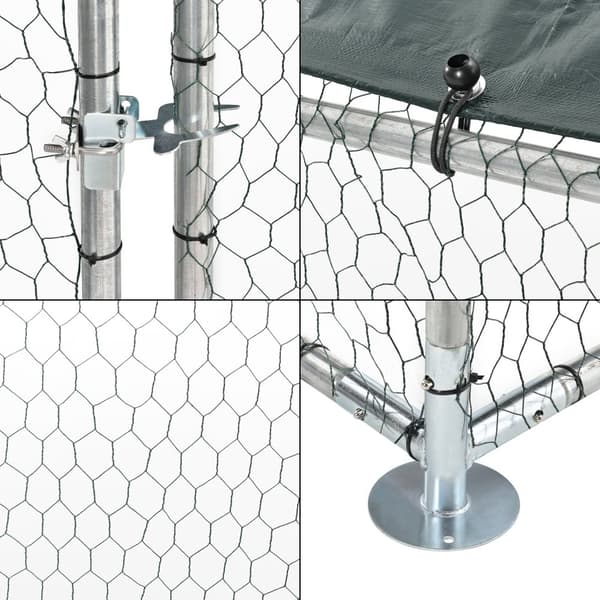 Hönsbur 3x2x2m galvaniserat stål [pro.tec]