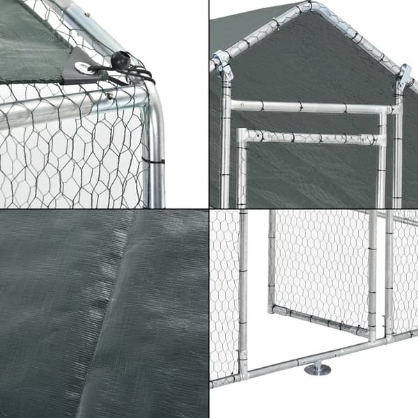 Hönsbur 3x2x2m galvaniserat stål [pro.tec]