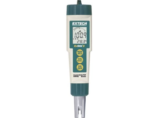 Extech EC400 Combi -mittalaite Liuennut kiintoaine (TDS), johtokyky, suolapitoisuus, lämpötila