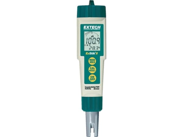 Extech EC400 Combi -mittalaite Liuennut kiintoaine (TDS), johtokyky, suolapitoisuus, lämpötila