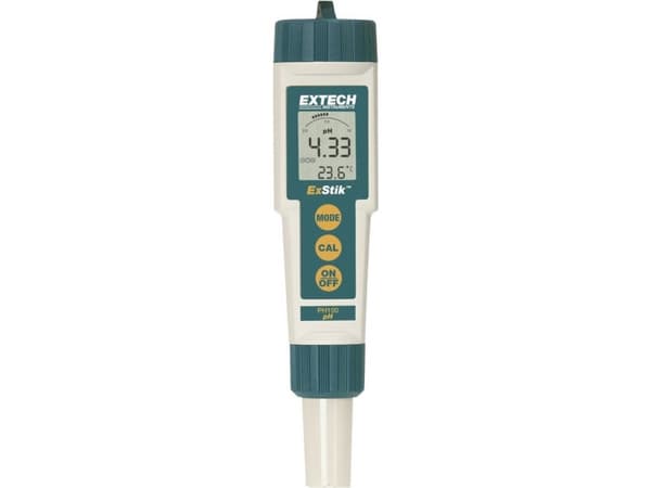 pH-mittari Extech PH100 pH-arvo 0 - 14 pH Kalibrointi tehtaan standardin mukaan