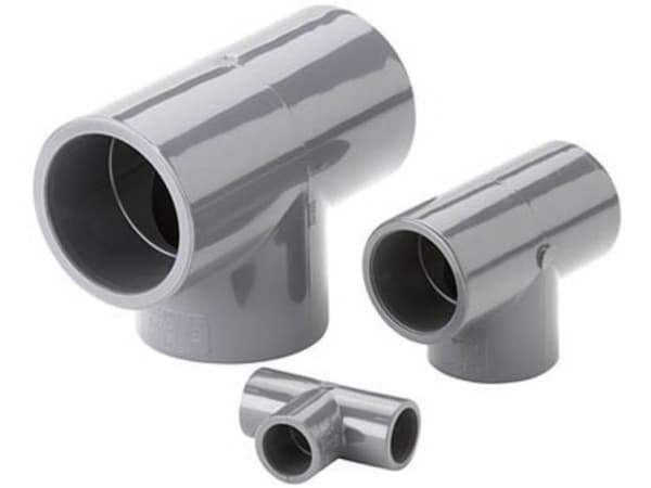 Fiap 2450, Polyvinylklorid (PVC), Avlopp T-rör, Grå, 90°, 80 mm, 60 mm