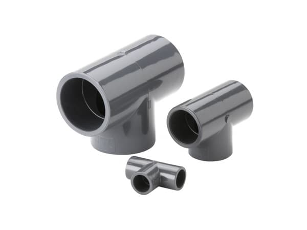 Fiap 2453, Polyvinylklorid (PVC), T-stykke til avløpsrør, Grå, 90°, 6,3 cm