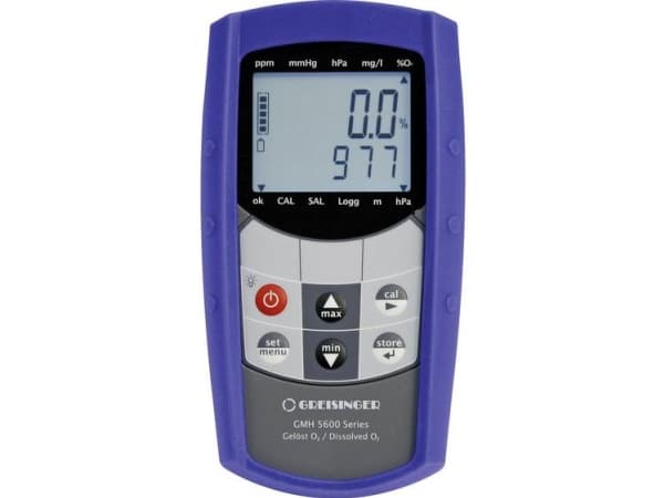 Greisinger GMH5630 Kombi-måleapparat Ilt-koncentration, Ilt-mætning, Tryk, Temperatur
