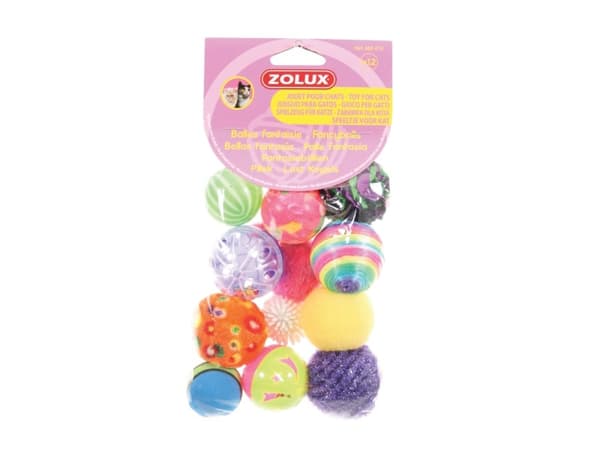 Zolux Set of 12 balls, kattleksak bollar