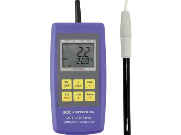 Greisinger GMH 3451 Kombi-måleapparat Opløste dele (TDS), Ledningsevne, Salinitet, Temperatur