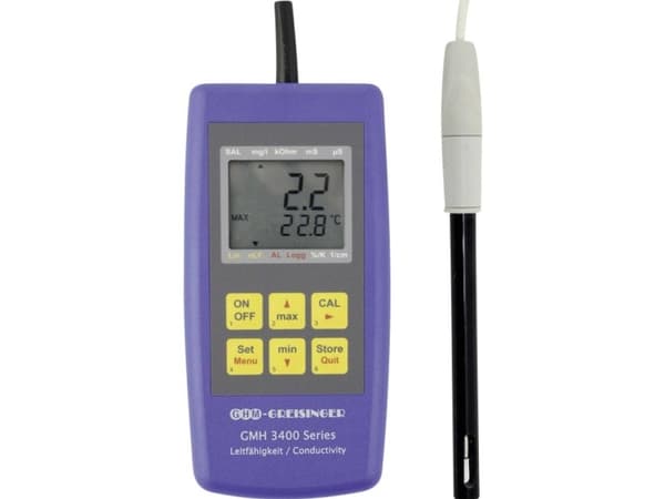 Greisinger GMH 3451 Kombi-måleapparat Opløste dele (TDS), Ledningsevne, Salinitet, Temperatur