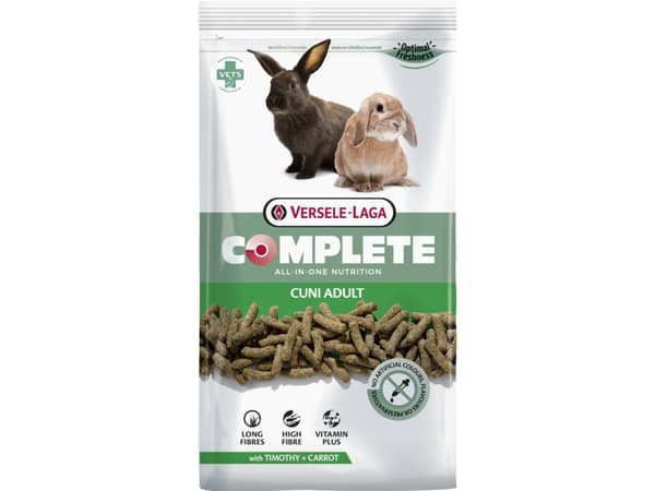 Versele-Laga Cuni Adult Complete, Granuler, 500 g, Kanin, Vitamin A, Vitamin C, Vitamin D3, Vitamin E, Kopper, Kobbersulfat, Jod, Strykejern, Mangan,