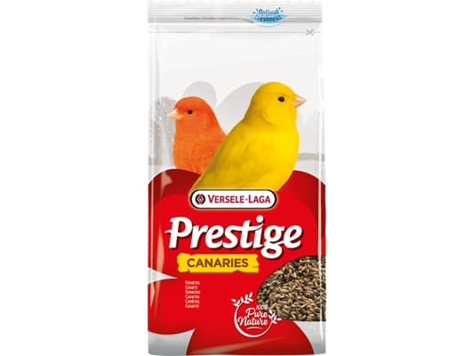 Versele-Laga Prestige Canaries 1kg, Frön, 1 kg, Parrot, Vitamin A, Canary seed 53%, shelled oats 14%, rapeseed 13%, turnip rape 13%, linseed 5%, nige