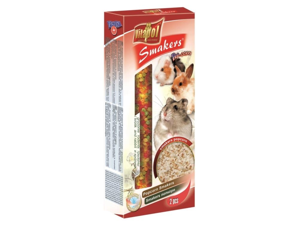 Vitapol zvp-1111, Snack, 90 g, Hamster, Mus, Kanin, Vitamin A, Vitamin B1, Vitamin B2, Vitamin B6, Vitamin C, Vitamin E, Vitamin H (biotin), Vitamin