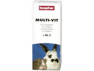 Beaphar Multi-Vit + Vit. C, Kanin, Væske, Pels og hud, Vitamin C, Flaske, 20 ml