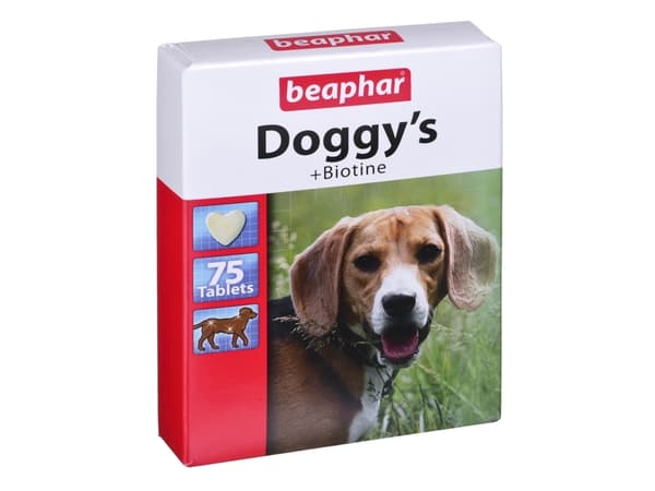 Beaphar Doggy''s + Biotine, Hund, Blokk, Generelle helsefordeler, Vitamin B1, Vitamin B12, Vitamin B2, Vitamin B3, Vitamin B5, Vitamin B6, Vitamin C,