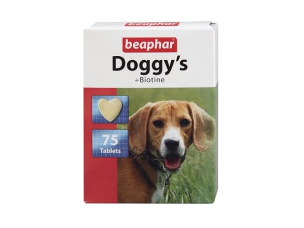 Beaphar Doggy''s + Biotine, Hund, Blokk, Generelle helsefordeler, Vitamin B1, Vitamin B12, Vitamin B2, Vitamin B3, Vitamin B5, Vitamin B6, Vitamin C,