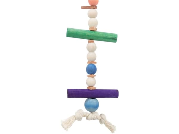 Trixie Træ legetøj med læder & perler, 28 cm