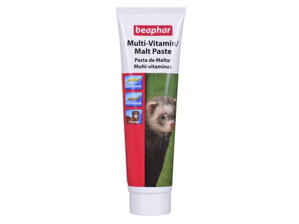 Beaphar Multi-Vitamin Malt Paste, Ilder, Krem (substans), Pels og hud, Vitamin B1, Vitamin B12, Vitamin B2, Vitamin B6, Vitamin B9 (folic acid), Vita