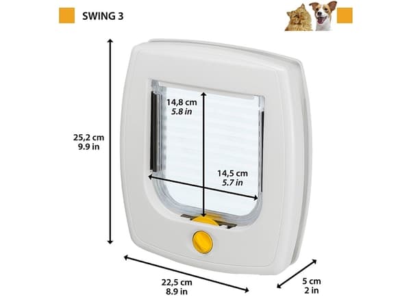 FERPLAST Swing 3 lemmikkieläinten ovi, musta