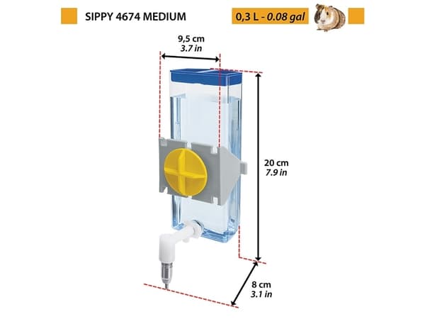 Ferplast Sippy - automatisk beholder for gnagere - medium