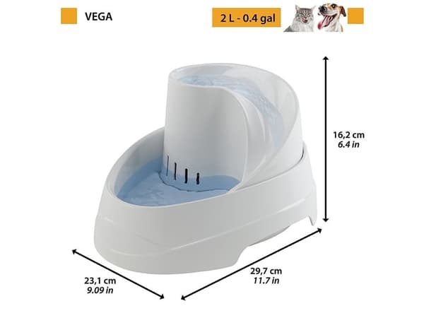 FERPLAST Vega fontän för hundar/katter