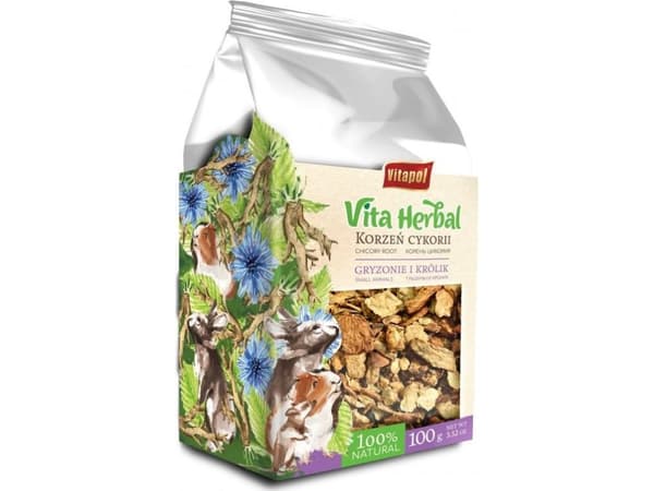 Vita Herbal for gnagere og kaniner, sikorirot, 100g, 4stk/disp