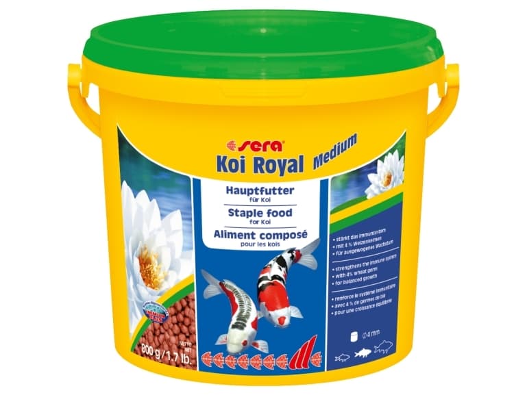 sera Koi Royal Medium, Dammfisk, Torr fiskmat, Pellets, Vitamin A, Vitamin B1, Vitamin B2, Vitamin C, Vitamin D3, Vitamin E, Medium, 32,5%