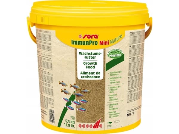 Cheese ImmunPro Mini Nature 10L, 5.4 kg - slow-flowing food for fish under 4 cm