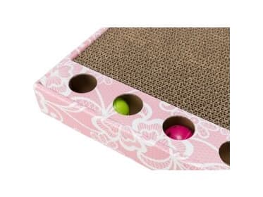Trixie Scratching cardboard with toys, 48 × 25 cm, pink