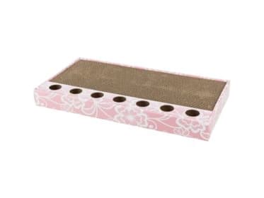 Trixie Scratching cardboard with toys, 48 × 25 cm, pink