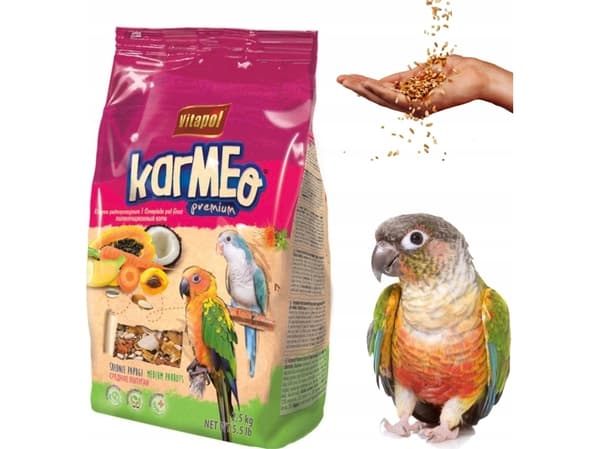 Vitapol Karmeo Premium fullfôr for mellomstore papegøyer 2,5 kg