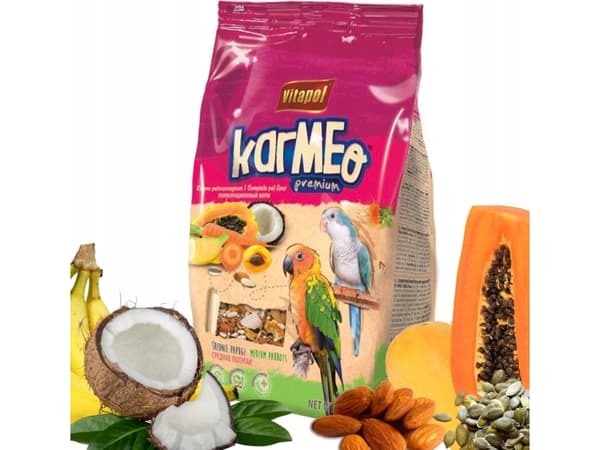 Vitapol Karmeo Premium fullfôr for mellomstore papegøyer 2,5 kg