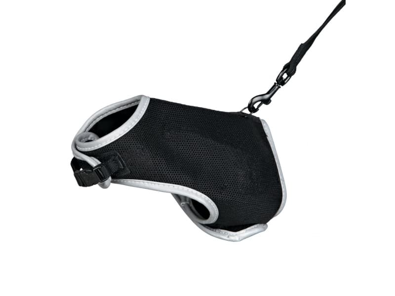 Trixie Cat Harness with leash, XL, 36-54 cm, 1.20 m, black