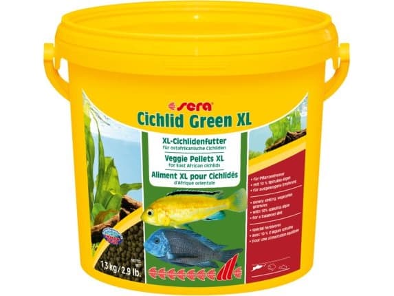Cichlid Green Nature XL 1000 ml, rakeet - ruokaa cichlideille