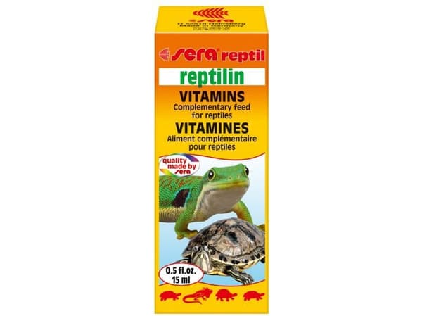 sera Reptilin, Sköldpadda, Vätska, Benhälsa, Allmän hälsa, Hud och päls, Universal, Vitamin A, Vitamin B1, Vitamin B12, Vitamin B2, Vitamin B6, Vitam