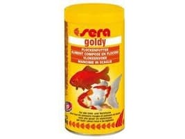 sera Goldy gran Nature, Akvariumfisk, Torr fiskmat, Pellets, Vitamin A, Vitamin B1, Vitamin B2, Vitamin C, Vitamin D3, Vitamin E, 33%, 5,7%