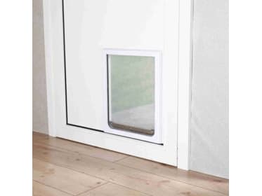 Trixie Hundedør 2-vejs, M–XL hvid 39x45 cm.