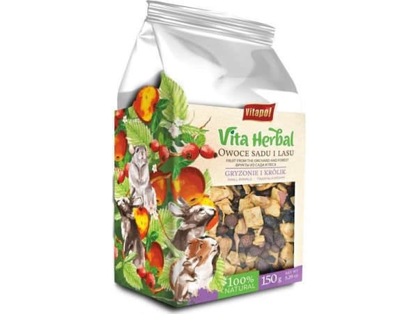Vita Urte for gnagere og kaniner, frukt fra frukthage og skog, 150g, 4 stk/disp