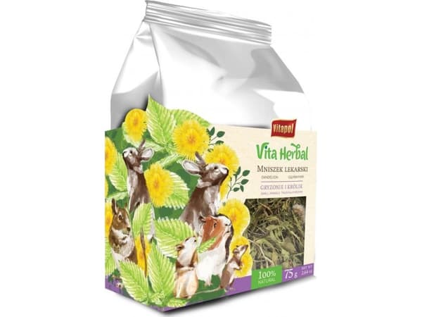 Vita Herbal for gnagere og kaniner, løvetann, 75 g, 4 stk/disp