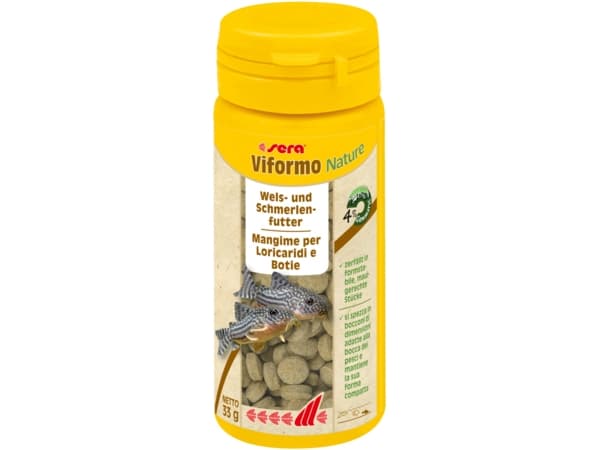 sera Viformo Nature, Akvariumfisk, Torr fiskmat, Tablett, Vitamin A, Vitamin B1, Vitamin B2, Vitamin C, Vitamin D3, Vitamin E, 37,3%, 10%